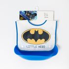 Cool Club, Baveta cu buzunar pentru baieti, albastru, imprimeu Batman