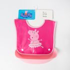 Cool Club, Baveta cu buzunar pentru fete, roz, imprimeu Peppa Pig