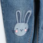 Cool Club, Blugi pentru fete, tip mom fit, denim, imprimeu iepurasi