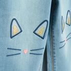 Cool Club, Blugi pentru fete, tip mom fit, denim, imprimeu pisici