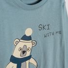 Cool Club, Bluza cu maneca lunga pentru baieti, albastru, imprimeu Ski with me