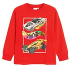 Cool Club, Bluza cu maneca lunga pentru baieti, rosu, imprimeu Hot Wheels