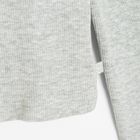 Cool Club, Bluza cu maneca lunga pentru fete, crop top, din tricot striat, gri melanj