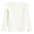 Cool Club, Bluza cu maneca lunga pentru fete, din tricot striat, alb