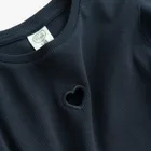 Cool Club, Bluza cu maneca lunga pentru fete, din tricot striat, bleumarin