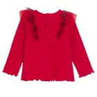 Cool Club, Bluza cu maneca lunga pentru fete, din tricot striat, rosu