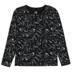 Cool Club, Bluza cu maneca lunga pentru fete, in dungi, imprimeu catei, set 2 buc.