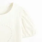 Cool Club, Bluza cu maneca scurta pentru fete, din tricot striat, alb