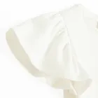 Cool Club, Bluza cu maneca scurta pentru fete, din tricot striat, alb