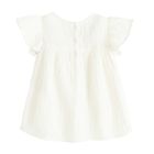 Cool Club, Bluza cu maneca scurta pentru fete, muselina, ecru