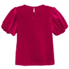 Cool Club, Bluza cu maneca scurta pentru fete, velur, rosu