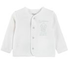 Cool Club, Bluza cu nasturi pentru bebelusi, bumbac organic, ecru, imprimeu Dumbo, set 2 buc.