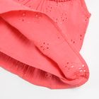 Cool Club, Bluza fara maneci pentru fete, culoare coral, broderie englezeasca
