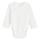 Cool Club, Body cu maneca lunga pentru bebelusi, bumbac organic, alb, set, 2 buc.