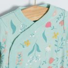 Cool Club, Body cu maneca lunga pentru fete, bumbac organic, ecru, menta verde, set 2 buc.