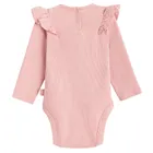 Cool Club, Body cu maneca lunga pentru fete, din tricot striat, roz