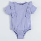 Cool Club, Body cu maneca scurta pentru fete, alb, violet, set 2 buc.