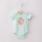 Cool Club, Body cu maneca scurta pentru fete, bumbac organic, mix de culori, imprimeu Ariel, Disney Princes, set 3 buc.