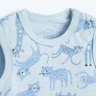 Cool Club, Body fara maneci pentru baieti, ecru, albastru, set, 2 buc.