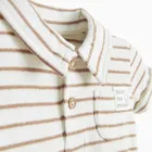 Cool Club, Body polo pentru baieti cu maneca scurta, frotte, bej