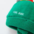 Cool Club, Caciula cu snur pentru baieti, verde, imprimeu Cool dude