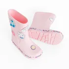 Cool Club, Cizme de cauciuc pentru fete, roz, talpa Barefoot, imprimeu Gabby's Dollhouse