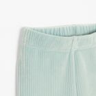 Cool Club, Colanti pentru fete, evazati, velur, din tricot striat, albastru