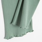 Cool Club, Colanti pentru fete, flare, din tricot striat, verde