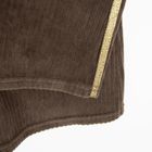 Cool Club, Colanti pentru fete, flare, velur, din tricot striat, maro