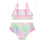 Cool Club, Costum de baie pentru fete din doua piese cu volanase, mix de culori