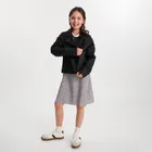 Cool Club, Geaca de motociclist din piele ecologica, pentru fete, negru