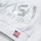 Cool Club, Hanorac alb cu gluga pentru fete, imprimeu NASA I need my space