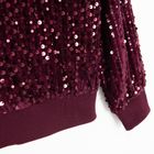 Cool Club, Hanorac bomber pentru fete, cu fermoar, velur, claret