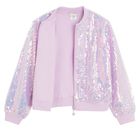 Cool Club, Hanorac bomber pentru fete, cu fermoar, violet