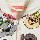 Cool Club, Hanorac cu fermoar pentru baieti, ecru, imprimeu Paw Patrol