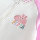 Cool Club, Hanorac cu fermoar pentru fete, ecru, imprimeu Peppa Pig