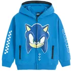 Cool Club, Hanorac cu gluga pentru baieti, cu fermoar, albastru, imprimeu Sonic the Hedgehog