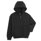 Cool Club, Hanorac cu gluga pentru baieti, cu fermoar, calduros, oversize, negru