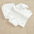 Cool Club, Hanorac cu gluga pentru bebelusi, bumbac organic, alb