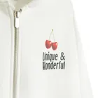 Cool Club, Hanorac cu gluga pentru fete, cu fermoar, calduros, alb