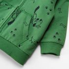 Cool Club, Hanorac cu gluga si fermoar pentru baieti, verde, imprimeu catei