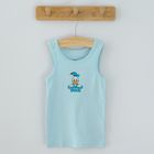 Cool Club, Maiou fara maneci pentru baieti, albastru, alb, imprimeu Donald Duck, set 3 buc.