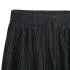 Cool Club, Pantaloni din material textil pentru fete, din tricot striat, velur, culotte, negru