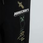 Cool Club, Pantaloni trening pentru baieti, negru, imprimeu Minecraft