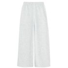 Cool Club, Pantaloni trening pentru fete, wide, caldurosi, gri melanj