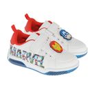 Cool Club, Pantofi sport pentru baieti, alb, talpa cu leduri, imprimeu Marvel Super Heroes
