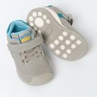 Cool Club, Pantofi sport pentru baieti, parfumati, gri, brant din piele, talpa Bio-Fit