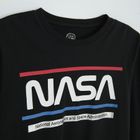 Cool Club, Pijama pentru baieti, negru, imprimeu NASA