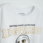Cool Club, Pijama pentru fete, alb-negru, imprimeu Harry Potter