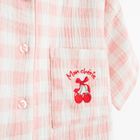 Cool Club, Pijama pentru fete, muselina, alb-roz